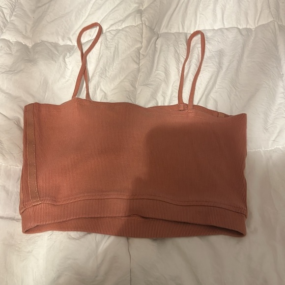 Adidas Pink sparkle logo cropped tank top never worn size small!🩷 - Picture 4 of 4